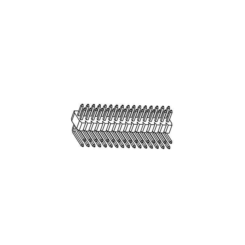 PH1.0mm Pin Header Double row Right Angle series